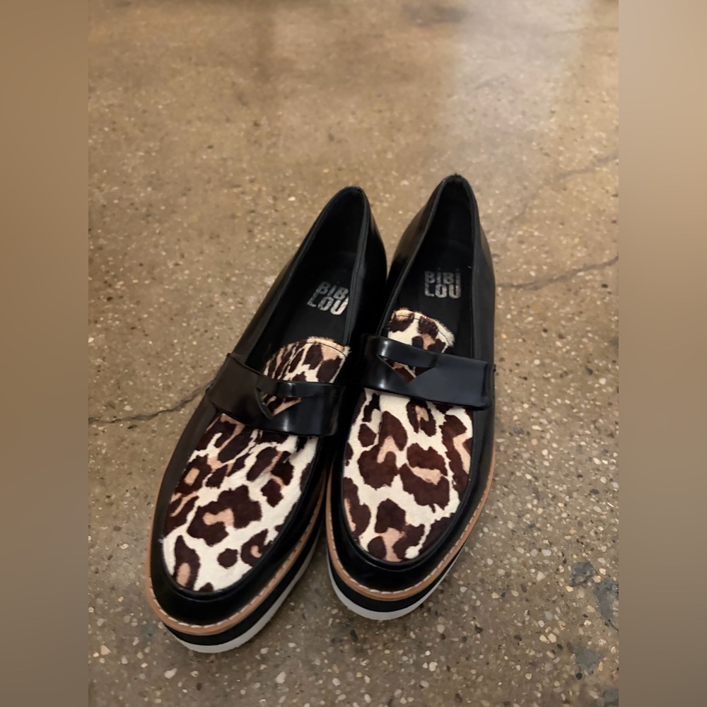 Jeffery Campbell cheetah platform Loafers